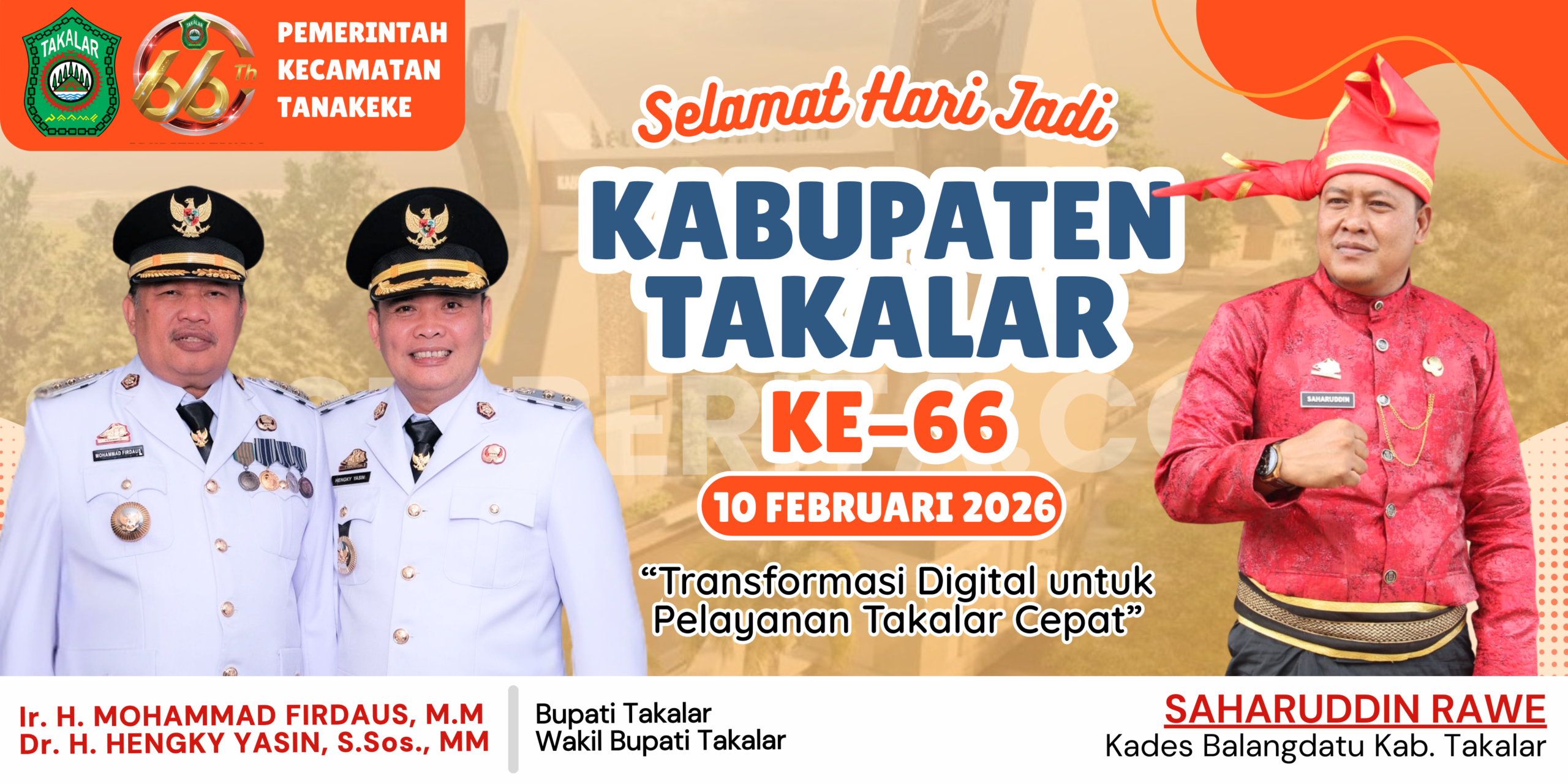 Selamat Hari Jadi Takalar Ke-66